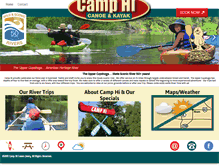 Tablet Screenshot of camphicanoe.com